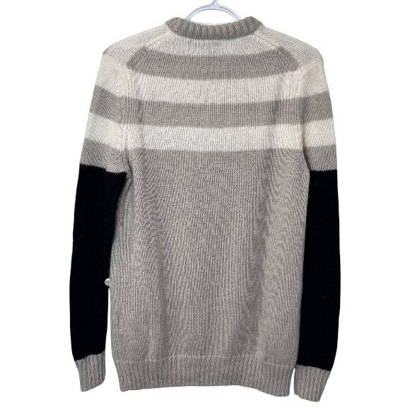 Armani Exchange grey black white crewneck knitted pullover sweater size M - Picture 4 of 6